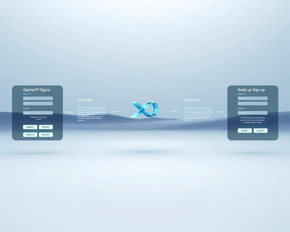 A modern, minimalist-style user interface depicting the step-by-step Xtreme HD IPTV sign-up process. The interface is rendered with a clean, futuristic aesthetic, using a soothing color palette of blues and grays. The foreground features several intuitive UI elements, such as input fields, dropdown menus, and buttons, guiding the user through the sign-up flow. The middle ground showcases a central hero graphic, perhaps an illustration or 3D render of the Xtreme HD IPTV logo or branding. The background is a simple, gradient-based landscape, providing a subtle, yet visually appealing, context. Soft, even lighting illuminates the scene, creating a calming, professional atmosphere. The overall composition should convey a sense of ease and confidence in the Xtreme HD IPTV sign-up experience.