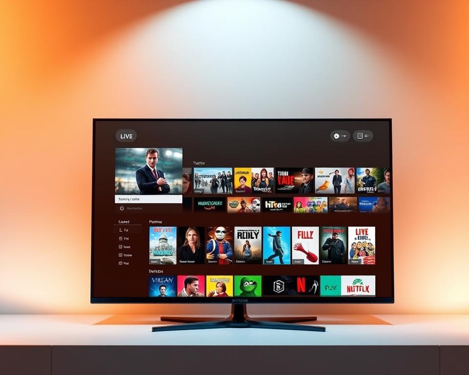 A sleek, modern interface of the Xtreme HD IPTV platform showcases a clean, intuitive layout. The foreground features a high-definition live TV screen, with a minimalist on-screen display and smart navigation controls. In the middle ground, a grid of premium content thumbnails tempts the viewer, inviting exploration of the vast library of movies, shows, and live channels. The background subtly blends a soft gradient, creating a sense of depth and professionalism. Warm, directional lighting illuminates the scene, highlighting the vibrant colors and crisp details of the interface. The overall atmosphere conveys a premium, user-friendly experience tailored for the discerning IPTV enthusiast. A sleek, modern interface of the Xtreme HD IPTV platform showcases a clean, intuitive layout. The foreground features a high-definition live TV screen, with a minimalist on-screen display and smart navigation controls. In the middle ground, a grid of premium content thumbnails tempts the viewer, inviting exploration of the vast library of movies, shows, and live channels. The background subtly blends a soft gradient, creating a sense of depth and professionalism. Warm, directional lighting illuminates the scene, highlighting the vibrant colors and crisp details of the interface. The overall atmosphere conveys a premium, user-friendly experience tailored for the discerning IPTV enthusiast.