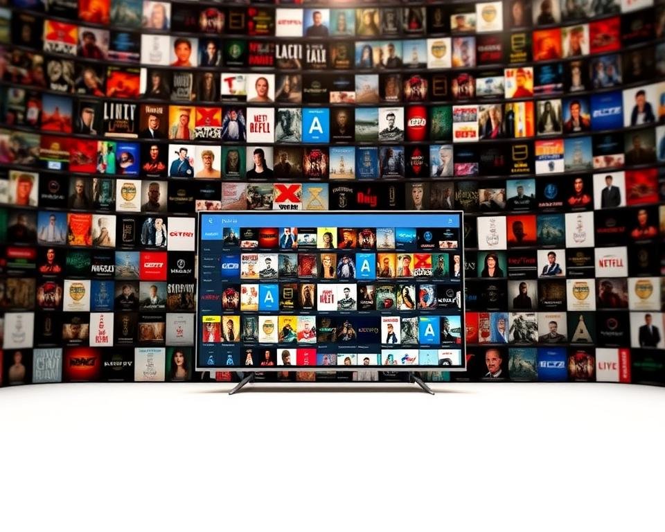 A vast, meticulously curated library of premium Xtreme HD IPTV content fills the frame. In the foreground, a sleek, high-resolution display showcases the sheer breadth of titles available, from the latest blockbusters to niche documentaries. The middle ground features a clean, minimalist interface, inviting the viewer to effortlessly navigate the endless entertainment options. In the background, a subtle play of light and shadow creates a sense of depth, emphasizing the depth and quality of the content. The overall scene radiates a feeling of technological sophistication and cinematic grandeur, perfectly encapsulating the Xtreme HD IPTV experience.